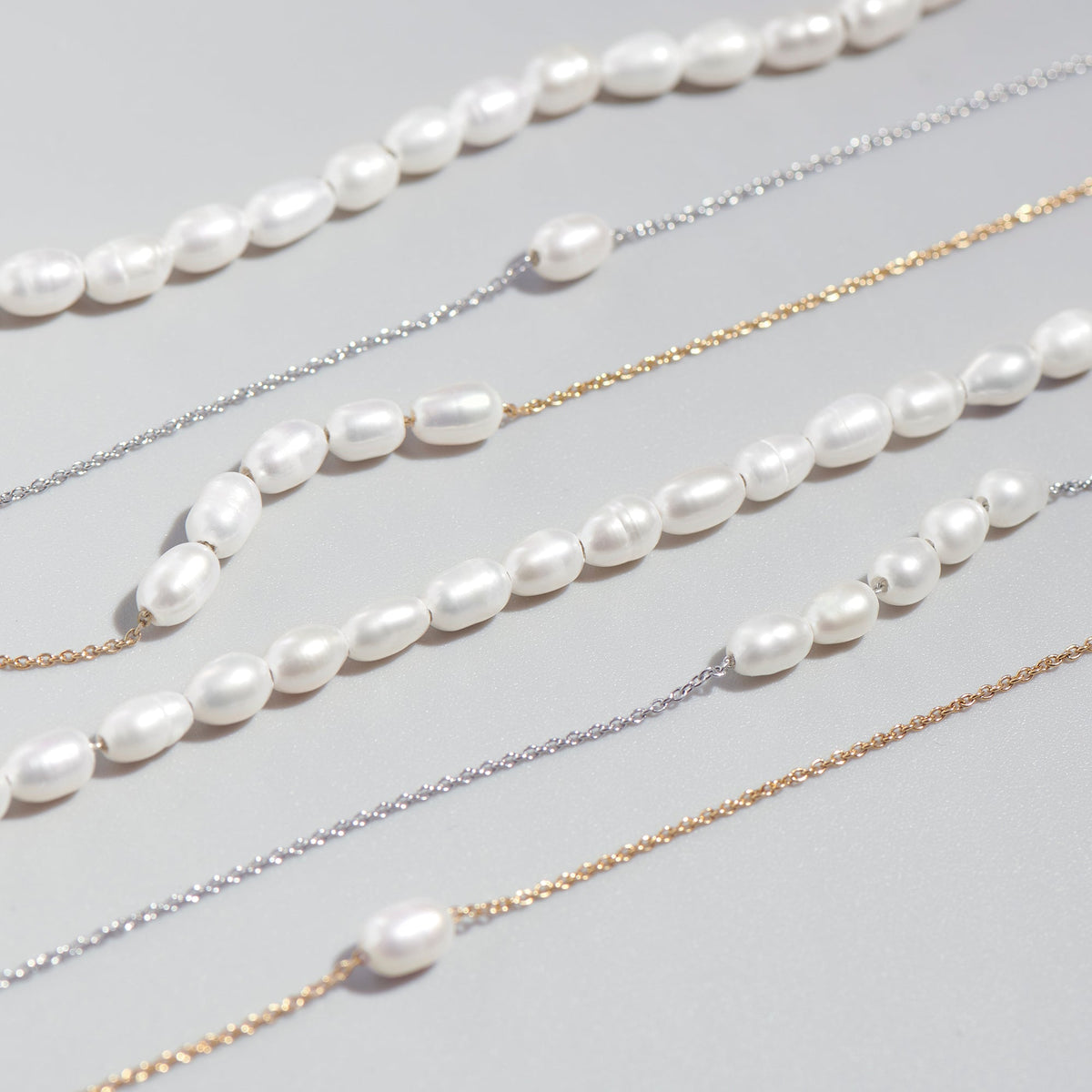 Stainless steel real freshwater pearls anklets chaîne cheville vraies perles eau douce acier inoxydable MIAJWL